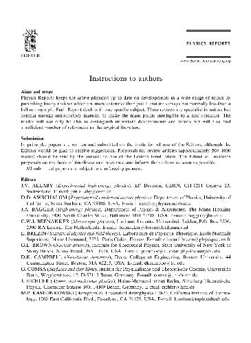 Physics Reports vol.370