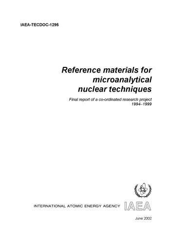 Ref Mtls - Microanalytical Nuclear Techniques (IAEA TECHDOC-1295)
