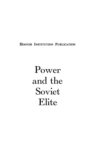 Power and the Soviet Elite