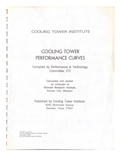 Cooling Tower Performance Curves
