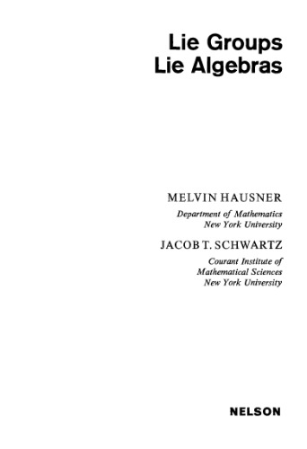 Lie Groups, Lie Algebras