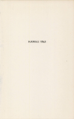 Hawaii 1961