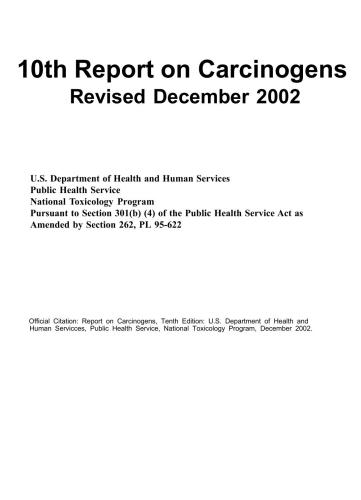 10th Report on Carcinogens