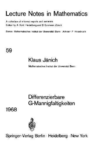 Differenzierbare G-Mannigfaltigkeiten