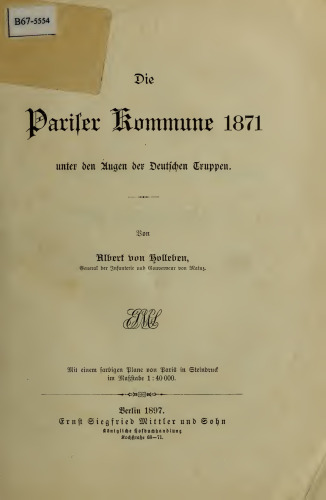 Die Pariser Kommune unter den Augen der deutschen Truppen