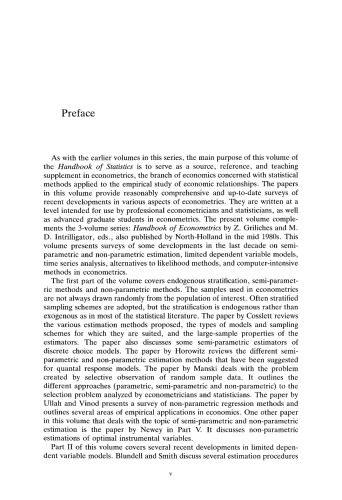 Handbook of Statistics, Vol. 11: Econometrics