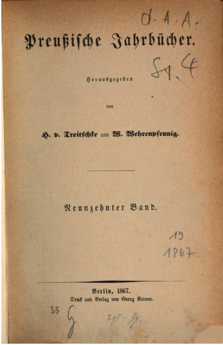 Preußische Jahrbücher