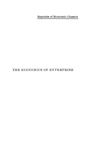 The Economics of Enterprise