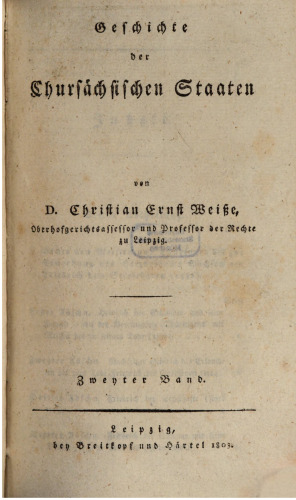 Geschichte der Chursächsischen Staaten