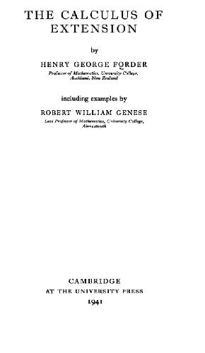 The Calculus of Extension