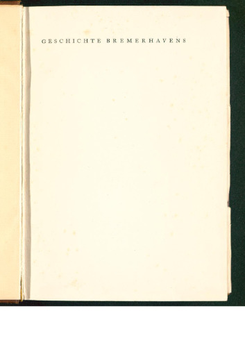 Geschichte Bremerhavens