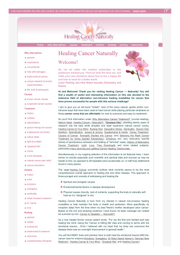 HealingCancerNaturally website Articles Ulla Schmid healingcancernaturally.com