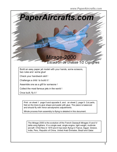 PaperAircrafts.com Mirage-2000