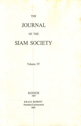Journal of the Siam Society; 4