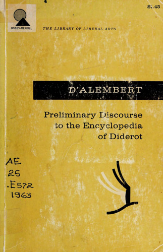 Preliminary Discourse to the Encyclopedia of Diderot