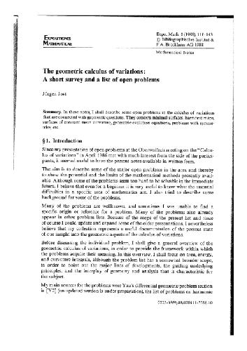 Geometric calculus of variations