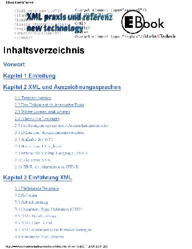 XML praxis und referenz new technology