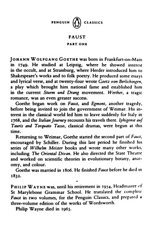 Faust: Part One