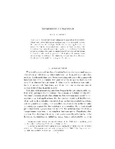 Nonsmooth calculus