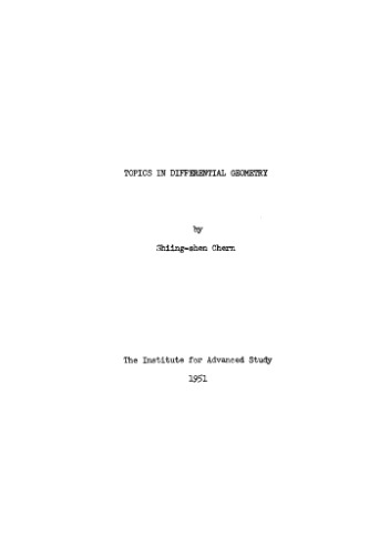 Topics in differential geometry