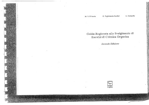 Guida Ragionata allo Svolgimento di Esercizi di Chimica Organica