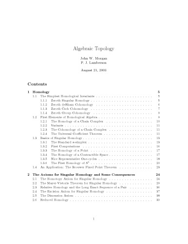 Algebraic topology