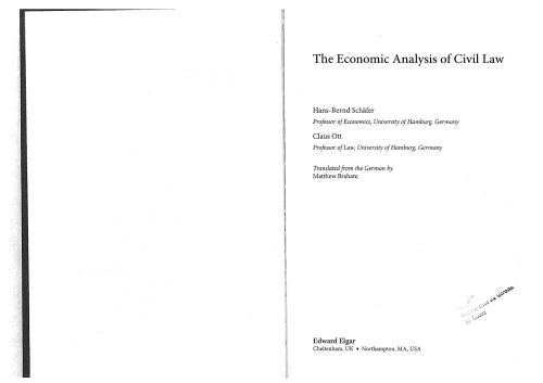 The Economic Analysis of Civil Law