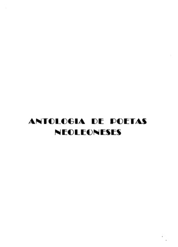Antología de poetas neoleoneses