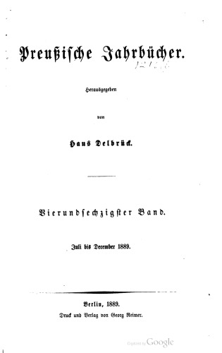 Preußische Jahrbücher