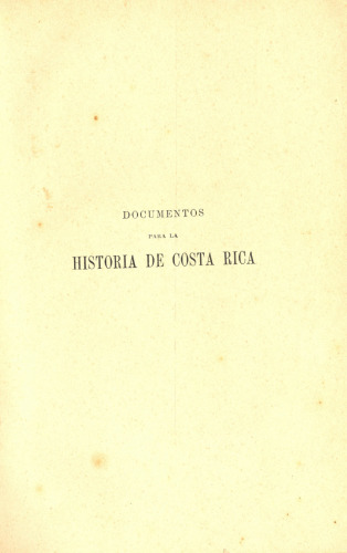 Colección de documentos para la historia de Costa Rica
