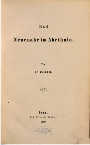 Bad Neuenahr im Ahrthale [Ahrtal]