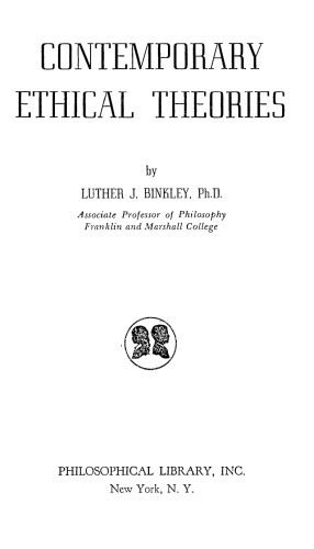 Contemporary Ethical Theories