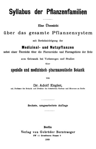 Syllabus der Pflanzenfamilien.