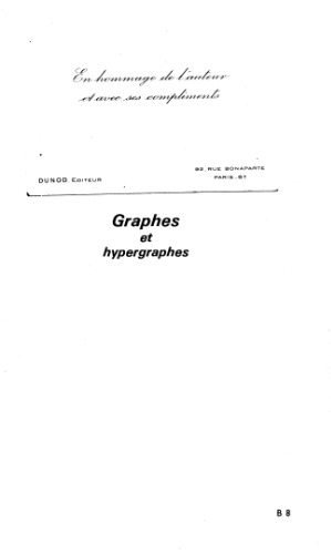 Graphes et hypergraphes
