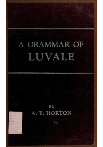 A grammar of Luvale
