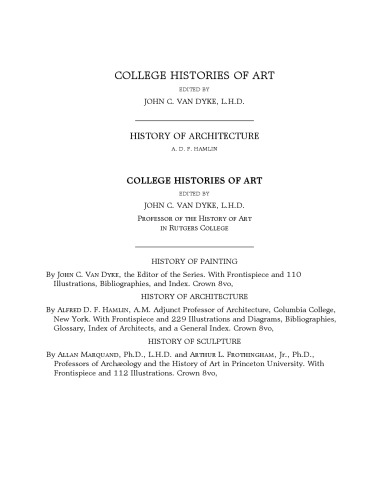 A Text-book of the History of Architecture