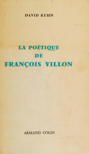 La poétique de François Villon