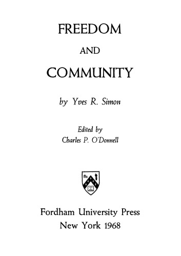 Freedom and Community