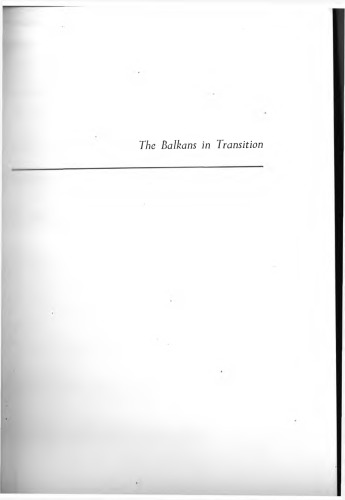 THE BALKANS IN TRANSITION