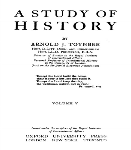 A study of history, Volume 5 - Disintegration of Civilizations