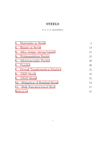 Steels