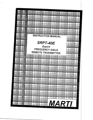 MARTI SRPT-40E Frequency-Agile Remote Transmitter (broadcast radio)