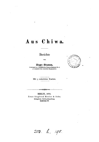 Aus Chiwa. Berichte