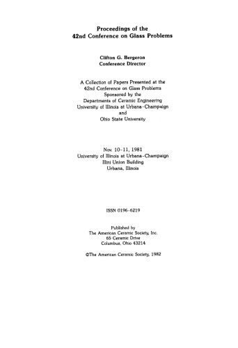 42nd Conference on Glass Problems