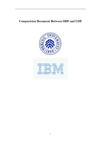 Comparision Document Between ODF and UOF
