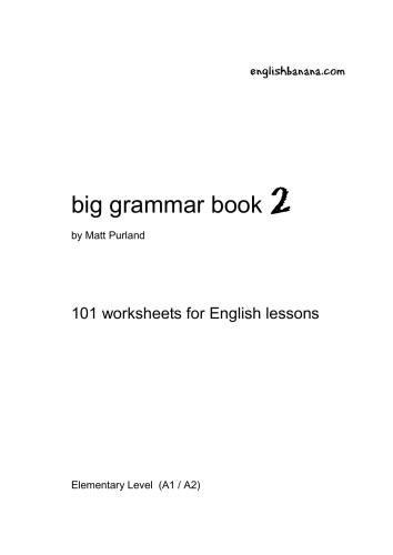 Big Grammar Book 2. Elementary Level (A1/A2)