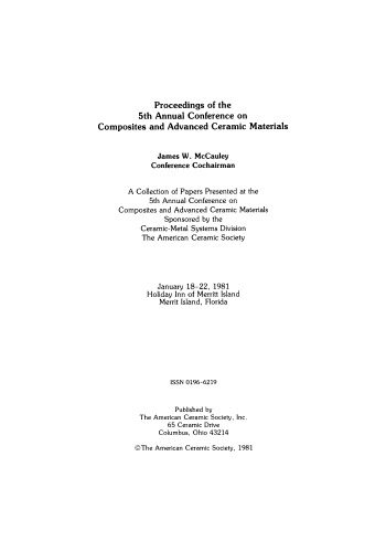 5th Annual Conference on Composites and Advanced Ceramic Materials