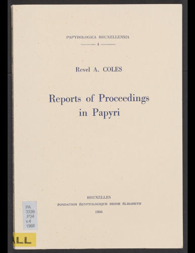 Reports of proceedings in papyri