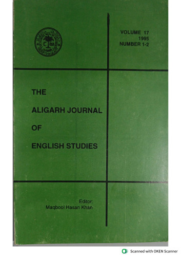 The Aligarh Journal of English Studies