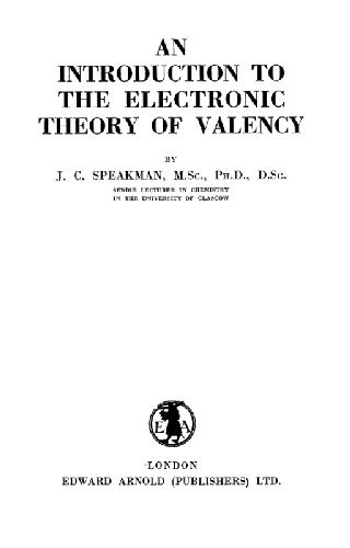 An introduction to the electronic theory of valency